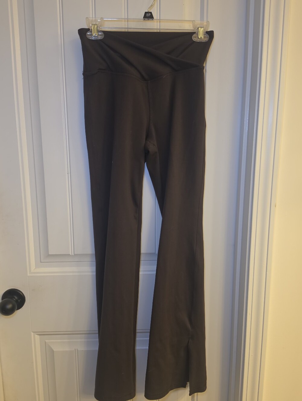 Women's Brown Criss Cross Waist Yoga Pants